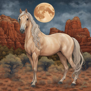 Majix Palomino | Andrea Record Fine Art | Yellowstone Spirit Southwestern Collection Painting Print Andrea Record Fine Art 