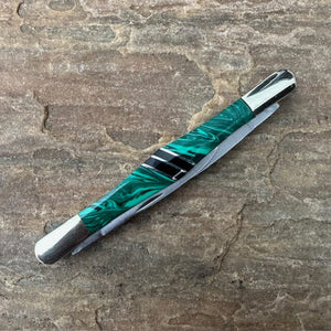 Malachite Jet Onyx Tuxedo Knife | Santa Fe Stoneworks | Yellowstone Spirit Southwestern Collection Knife Santa Fe Stoneworks 