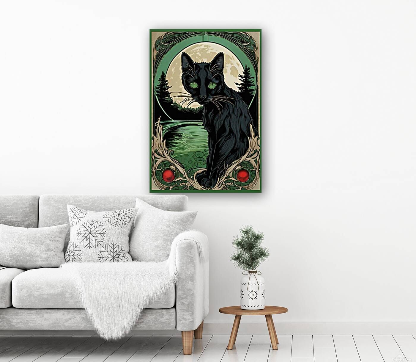 Meowsha Green Eyed Black Cat | Andrea Record Fine Art - Objects of