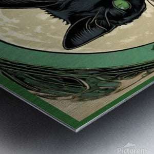 Meowsha Green Eyed Black Cat | Andrea Record Fine Art Painting Print Andrea Record Fine Art 