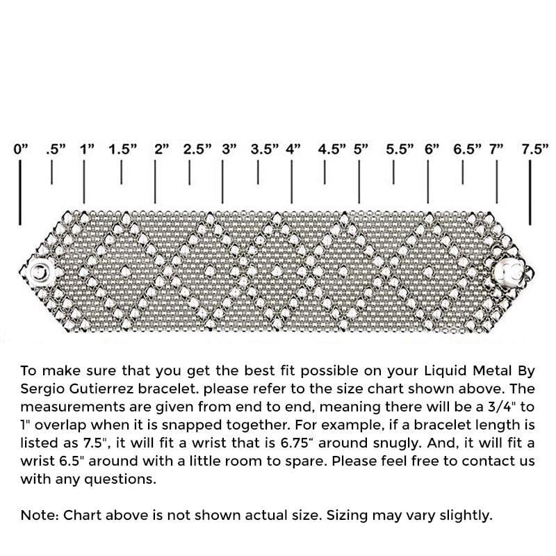 Michonne Stainless Steel w Rose Titanium Bracelet | SG Liquid Metal Bracelets Sergio Gutierrez Liquid Metal Jewelry 