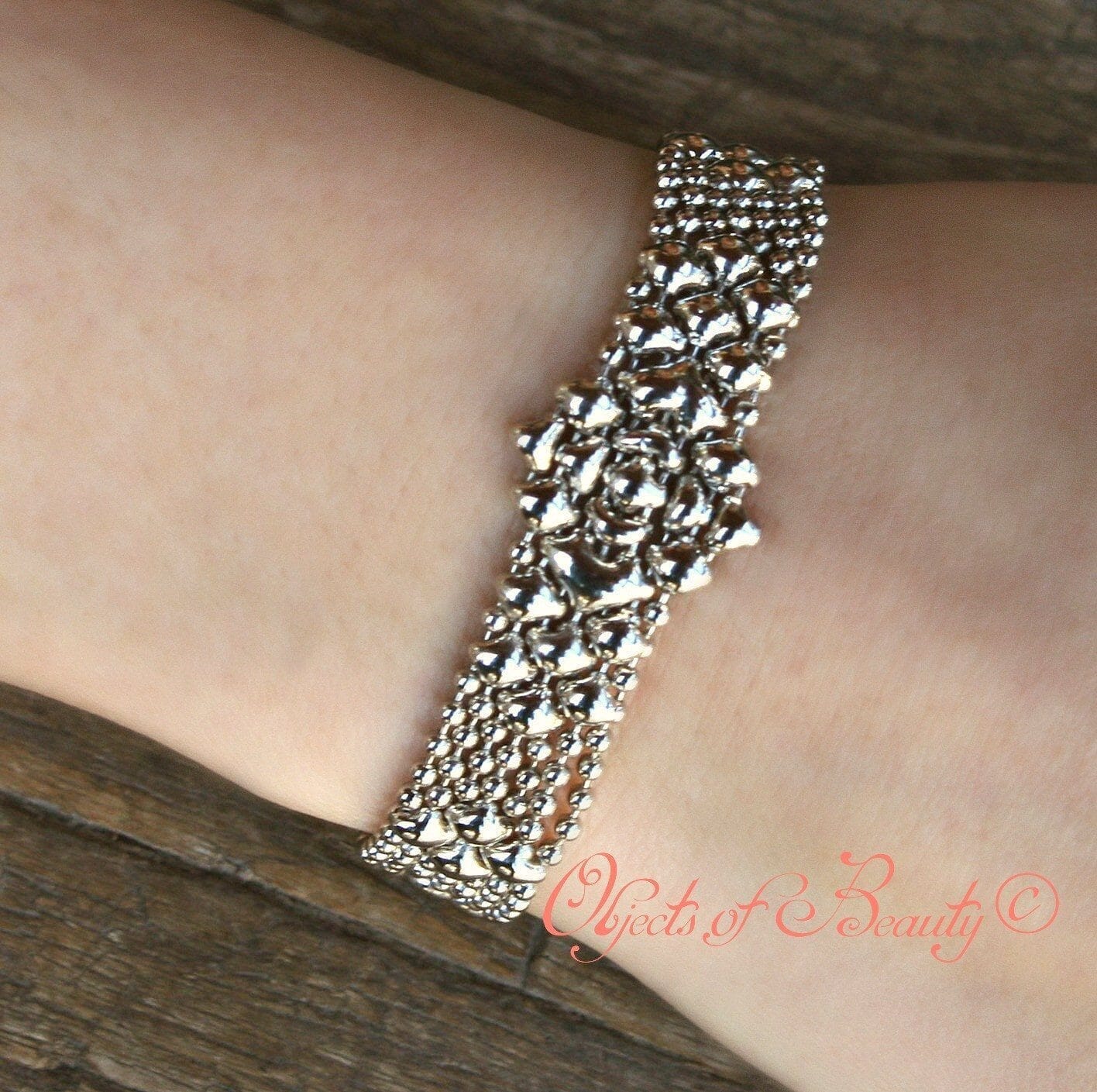 Mini Rose SG Liquid Metal Bracelet Bracelets Sergio Gutierrez Liquid Metal Jewelry 