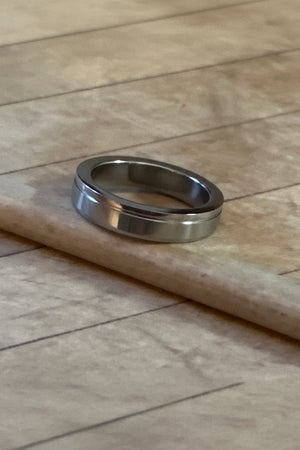 Mirrorline Titanium Ring by Luca Vale Band ring Luca Vale 