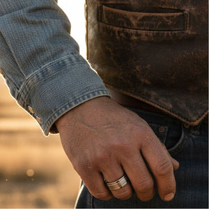 Mirrorline Titanium Ring by Luca Vale Band ring Luca Vale 
