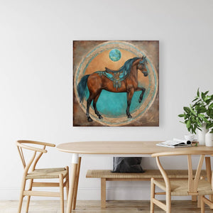 Mortana at the Portal | Andrea Record Fine Art | Yellowstone Spirit Southwestern Collection Painting Print Andrea Record Fine Art 