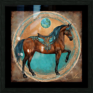 Mortana at the Portal | Andrea Record Fine Art | Yellowstone Spirit Southwestern Collection Painting Print Andrea Record Fine Art Framed Print 8x8inches (21x21cm) 