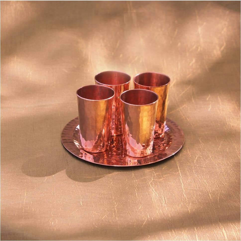Napa Round Copper Bottle Coaster | Sertodo Copper | Yellowstone Spirit Southwestern Collection Copper Platter Sertodo Copper 