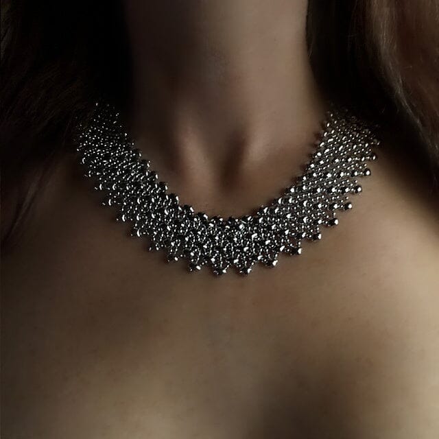 Natasha's Collar SG Liquid Metal Necklace | Yellowstone Spirit Southwestern Collection Necklaces Sergio Gutierrez Liquid Metal Jewelry 