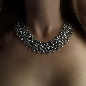 Natasha's Collar SG Liquid Metal Necklace | Yellowstone Spirit Southwestern Collection Necklaces Sergio Gutierrez Liquid Metal Jewelry 