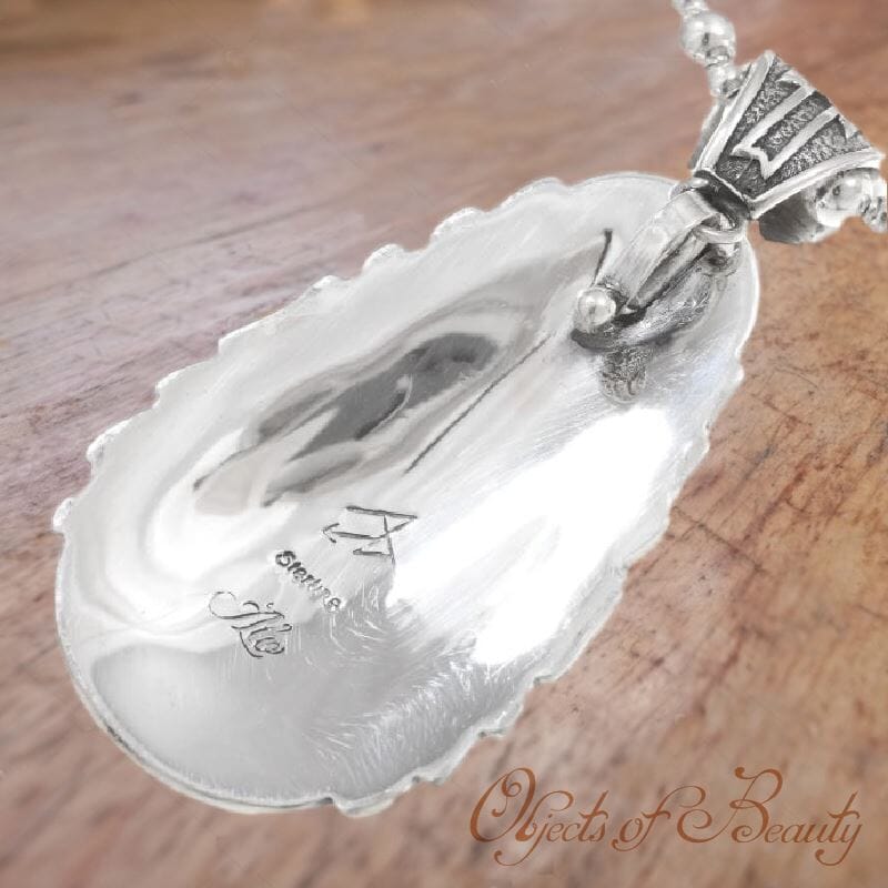 Native American Kingman Turquoise Coral Silver Pendant Necklace Necklaces Objects of Beauty 