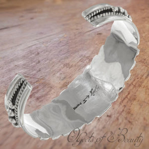 Native American Kingman Turquoise Silver Cuff Bracelet | Yellowstone Spirit Southwestern Collection Turquoise Bracelet Objects of Beauty Southwest 