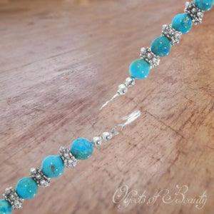 Native American Turquoise Magnesite Necklace | Yellowstone Spirit Southwestern Collection Turquoise Necklace Objects of Beauty 