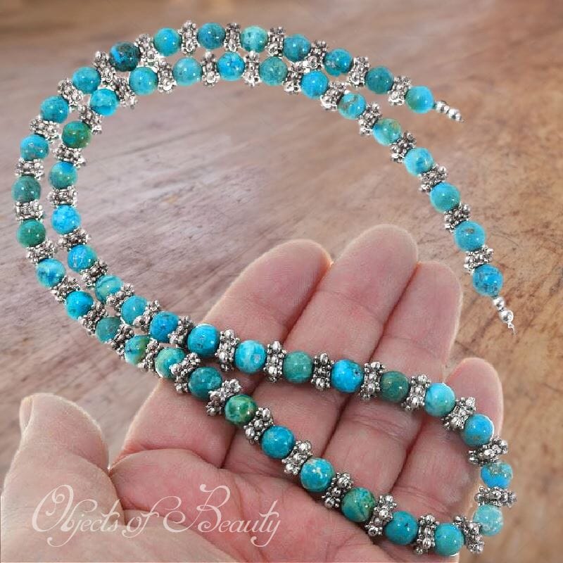 Native American Turquoise Magnesite Necklace | Yellowstone Spirit Southwestern Collection Turquoise Necklace Objects of Beauty 