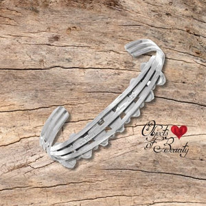 Navajo Onyx Silver Row Cuff Bracelet for Guy or Gal | Yellowstone Spirit Southwestern Collection Onyx Bracelet Navajo 