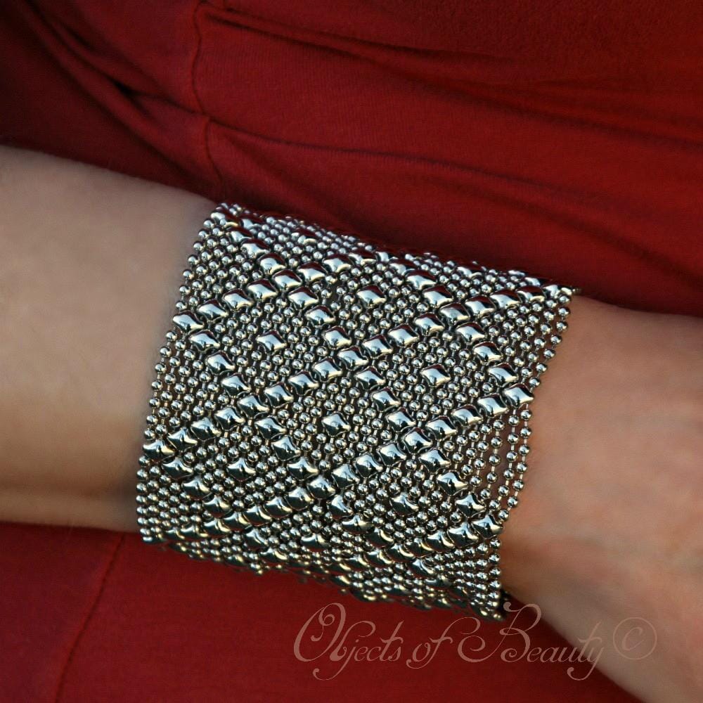 Niobe SG Liquid Silver Bracelet Bracelets Sergio Gutierrez Liquid Metal Jewelry 7.75" Standard Nickel Silver 