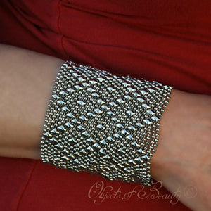Niobe SG Liquid Silver Bracelet Bracelets Sergio Gutierrez Liquid Metal Jewelry 7.75" Standard Nickel Silver 