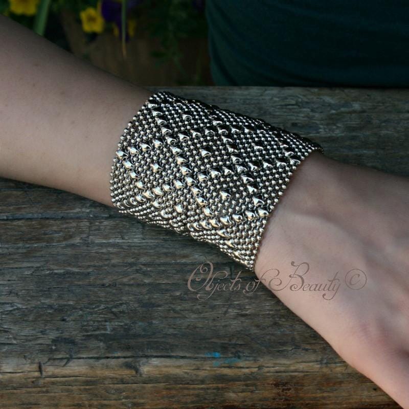 Niobe SG Liquid Silver Bracelet Bracelets Sergio Gutierrez Liquid Metal Jewelry 8.25" Large Nickel Silver 