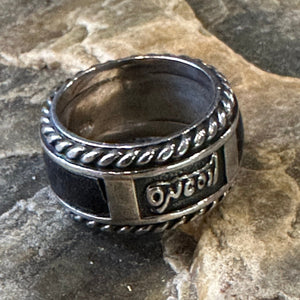 Nomad Spirit Sterling Silver and Leather Ring by David Tishbi Ring Objects of Beauty 