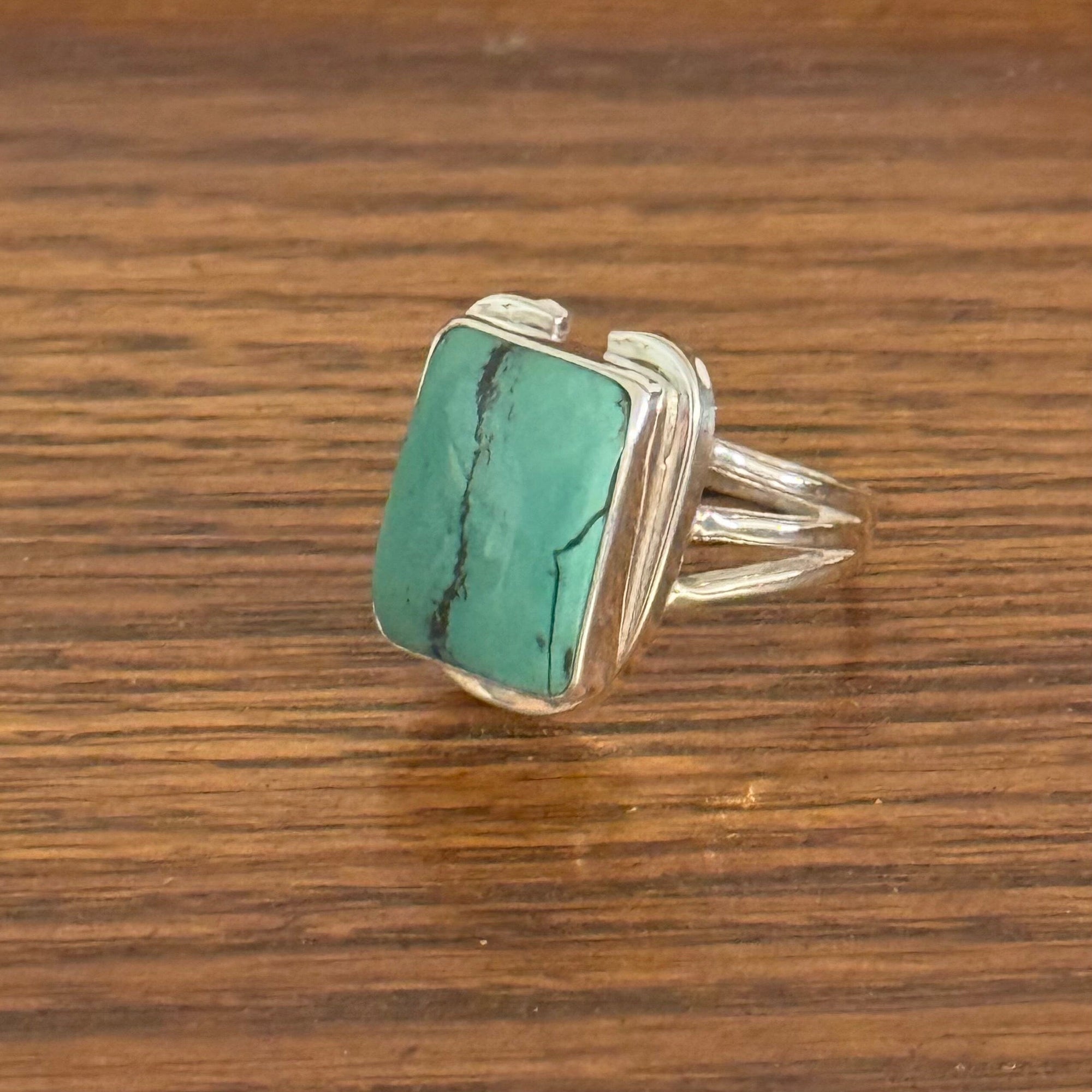 On Lucky Ground Beth Dutton Green Turquoise Horseshoe Ring | Yellowstone Spirit Southwestern Collection Turquoise Ring Objects of Beauty Southwest 