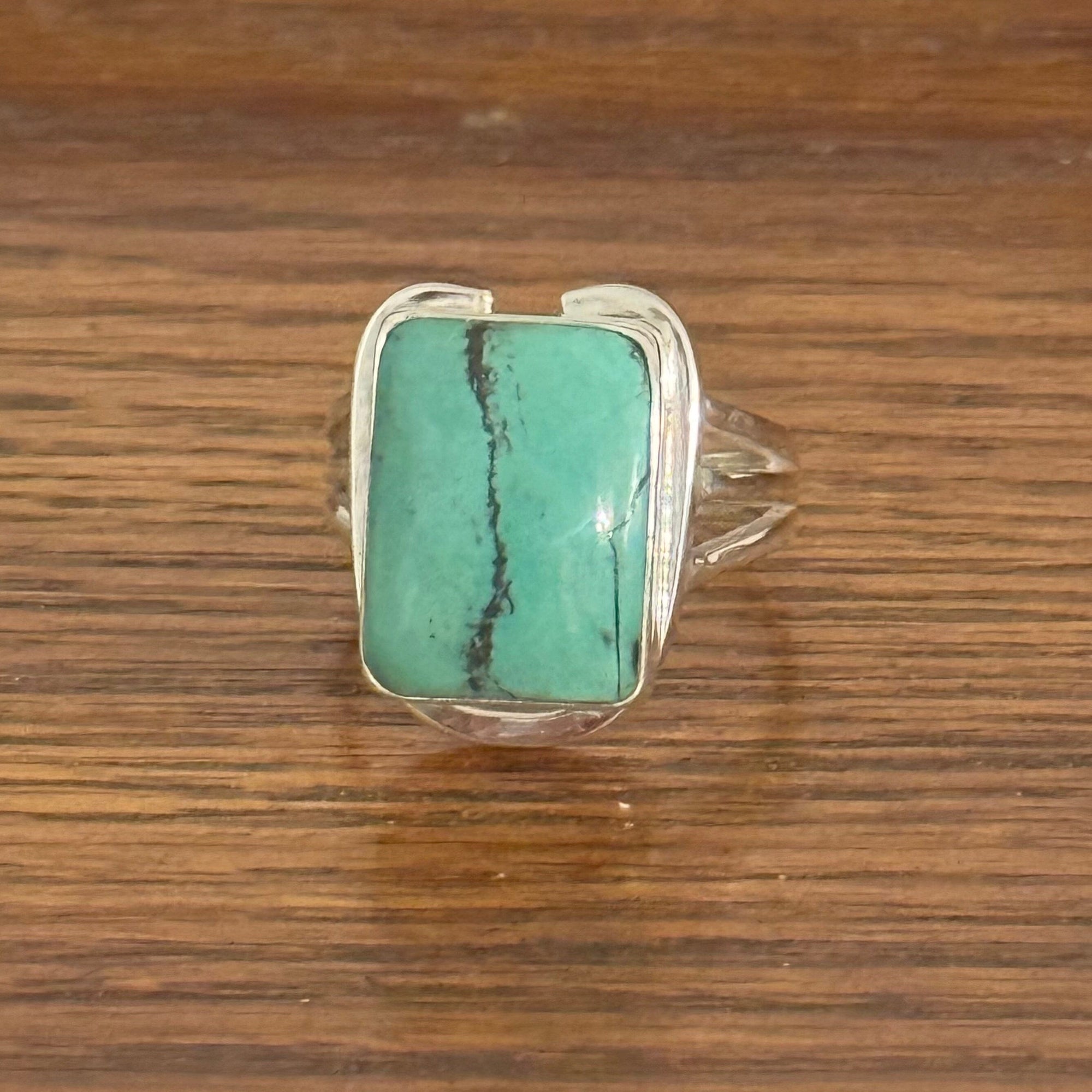 On Lucky Ground Beth Dutton Green Turquoise Horseshoe Ring | Yellowstone Spirit Southwestern Collection Turquoise Ring Objects of Beauty Southwest 