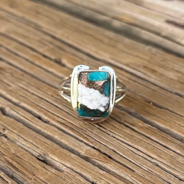 On Lucky Ground Beth Dutton Multi Colored Turquoise Horseshoe Ring | Yellowstone Spirit Southwestern Collection Turquoise Ring Objects Of Beauty Southwest 
