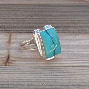 On Lucky Ground Beth Dutton Turquoise Horseshoe Ring | Yellowstone Spirit Southwestern Collection Turquoise Ring Objects of Beauty Southwest 