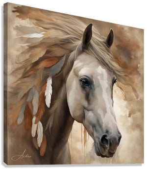 Palomino Bird Spirit | Andrea Record Fine Art | READY TO SHIP! | Yellowstone Spirit Southwestern Collection artwork Objects Of Beauty Southwest 