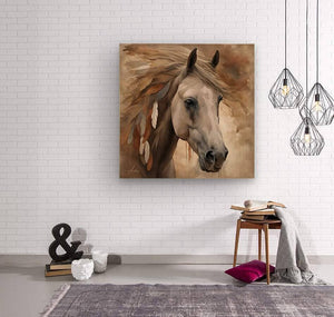 Palomino Bird Spirit | Andrea Record Fine Art | Yellowstone Spirit Collections painting Objects Of Beauty Southwest 