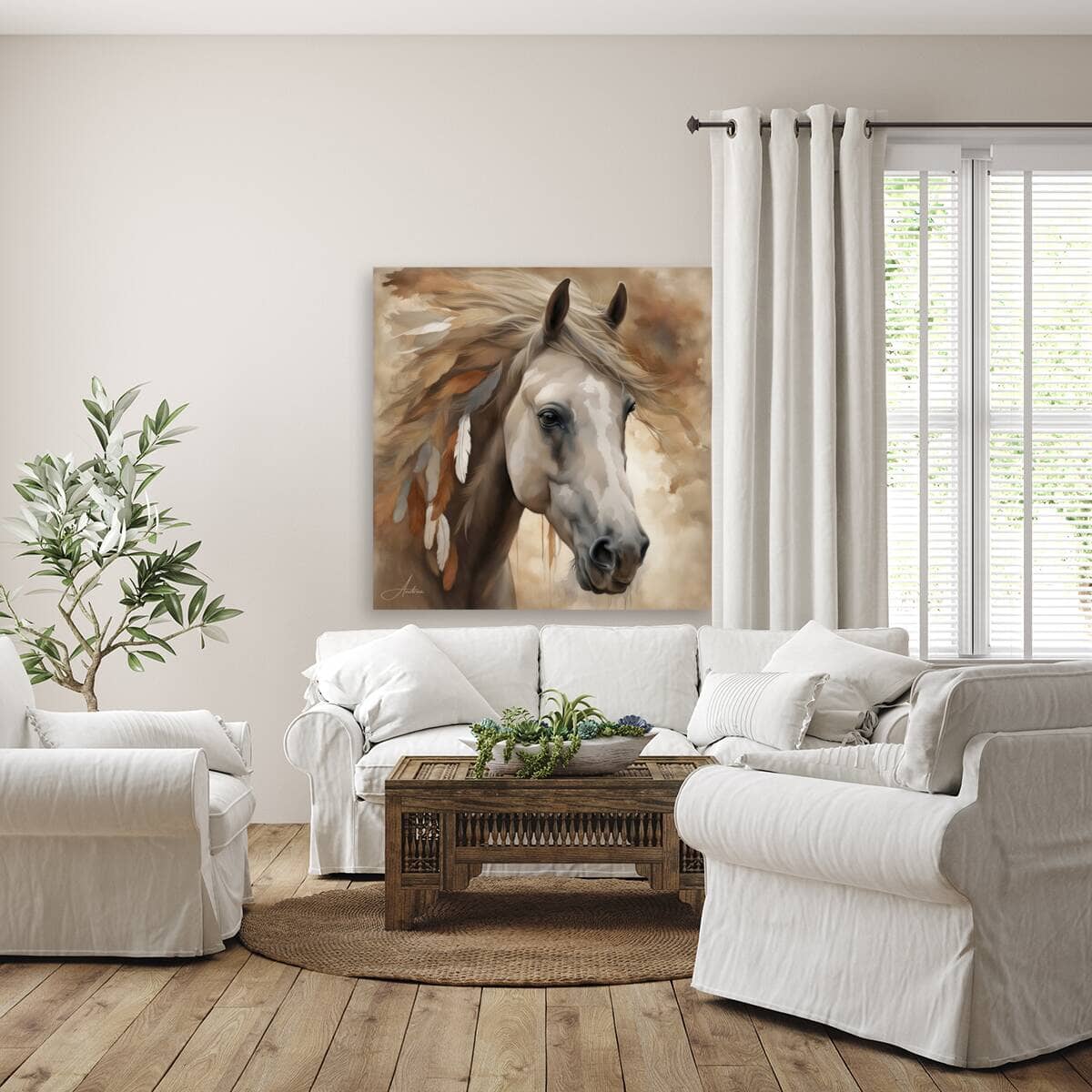 Palomino Bird Spirit | Andrea Record Fine Art | Yellowstone Spirit Collections