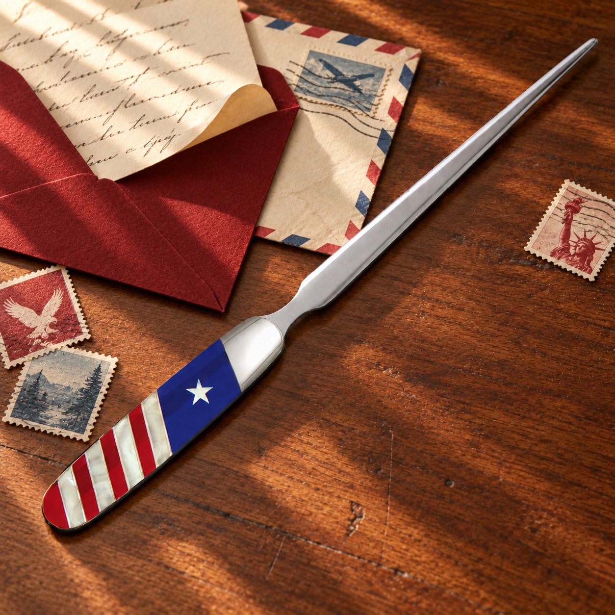 Patriotic Collection Letter Opener | Yellowstone Spirit Southwestern Collection Fine Desk Accessory Santa Fe Stoneworks 