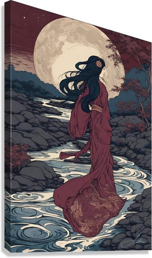 Plum Night | Andrea Record Fine Art Painting Print Andrea Record Fine Art Giclée Stretched Canvas Print 8x12inches (21x31cm) 