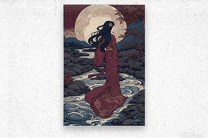 Plum Night | Andrea Record Fine Art Painting Print Andrea Record Fine Art Brushed Metal Print 8x12inches (21x31cm) 