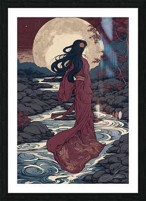 Plum Night | Andrea Record Fine Art Painting Print Andrea Record Fine Art Framed Print 8x12inches (21x31cm) 