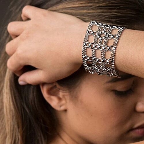 Portia's Purr SG Liquid Silver Bracelet w Windows liquid metal bracelet Sergio Gutierrez Liquid Metal 