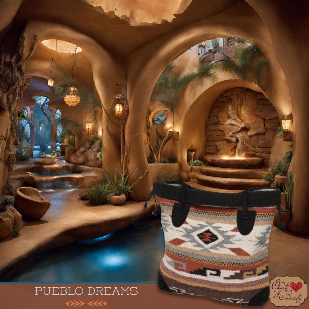 Pueblo Dream Acrylic Tote Bag | Yellowstone Spirit Southwestern Collection Purses and Bags Objects of Beauty Southwest 