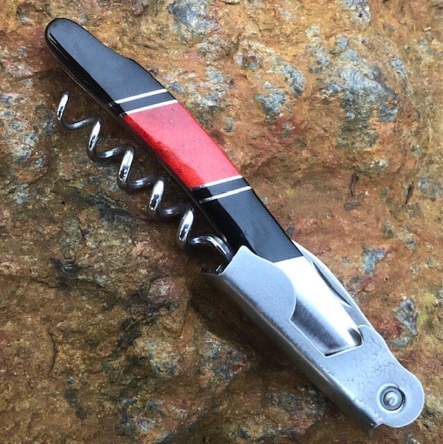 RARE Coral Jet Onyx Corkscrew | Santa Fe Stoneworks | Yellowstone Spirit Southwestern Collection Corkscrew Santa Fe Stoneworks 
