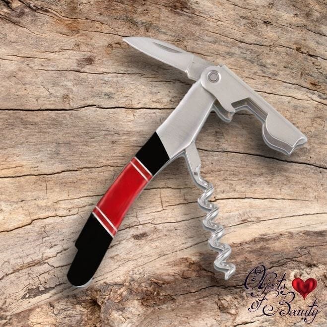 RARE Coral Jet Onyx Corkscrew | Santa Fe Stoneworks | Yellowstone Spirit Southwestern Collection Corkscrew Santa Fe Stoneworks 
