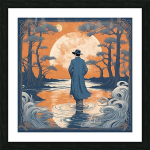 Resounding Twilight | Andrea Record Fine Art | Yellowstone Spirit Southwestern Collection Painting Print Andrea Record Fine Art Framed Print 8x8inches (21x21cm) 