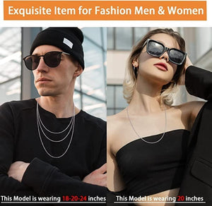 Rhodium Plated Elegant, Shiny & Sturdy 925 Sterling Silver Rope Chain Necklace 1.6mm Silver Chain Objects of Beauty Southwest 