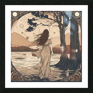 River's Calling | Andrea Record Fine Art | Yellowstone Spirit Southwestern Collection Painting Print Andrea Record Fine Art Framed Print 8x8inches (21x21cm) 