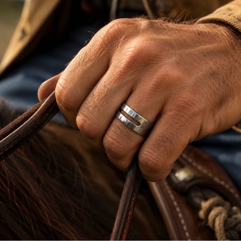 Runnel Titanium Ring by Luca Vale size 11 | Yellowstone Spirit Southwestern Collection Collectible ring Luca Vale 