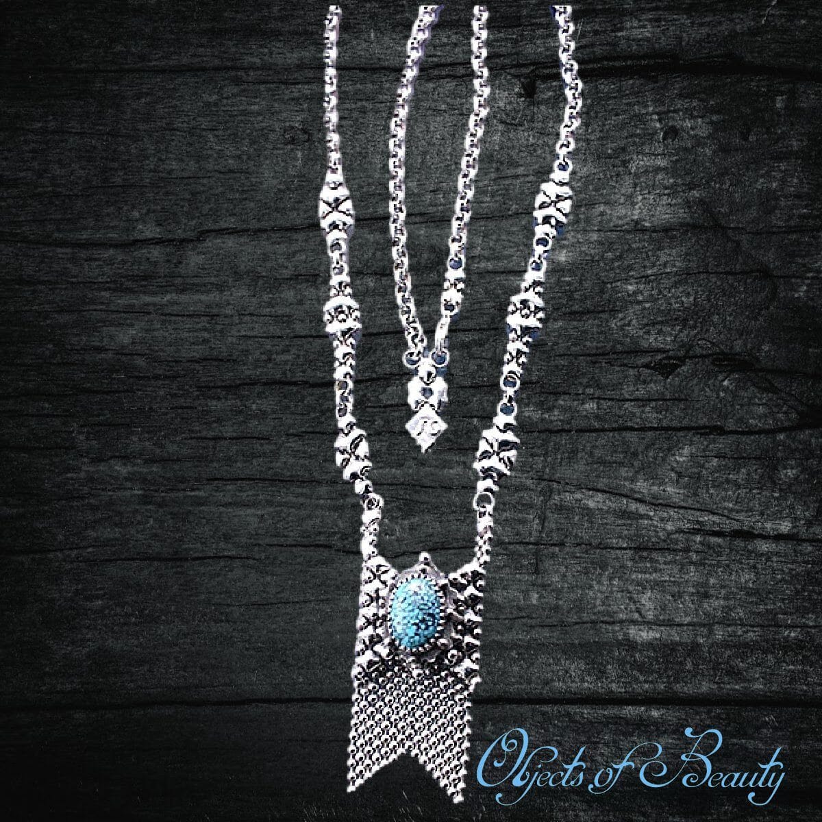 Sacagawea Talisman SG Liquid Metal Turquoise Pouch Necklace Necklaces LiquidMetalJewelry.com 