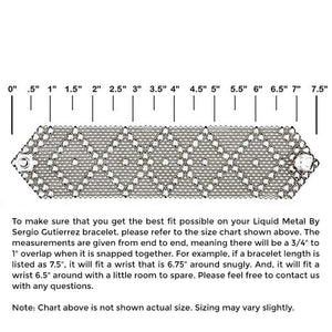 Salome' Stainless Steel w Yellow-Gold Titanium Bracelet | SG Liquid Metal Bracelets Sergio Gutierrez Liquid Metal Jewelry 