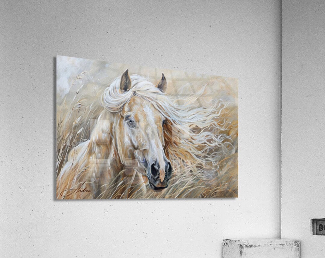 Sassafras Palomino | Andrea Record Fine Art | Yellowstone Spirit Southwestern Collection Acrylic Print 8x5inches (21x13cm) 