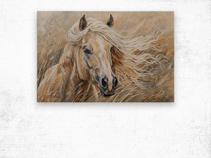 Sassafras Windy Palomino Print | Andrea Record Fine Art | Yellowstone Spirit Southwestern Collection Painting Print Objects Of Beauty Southwest 