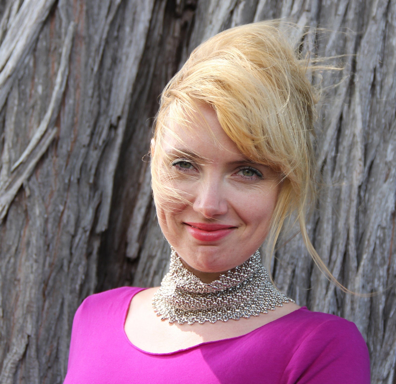 Scheherazade SG Liquid Metal Choker/Necklace Antique Silver Necklaces Sergio Gutierrez Liquid Metal Jewelry 