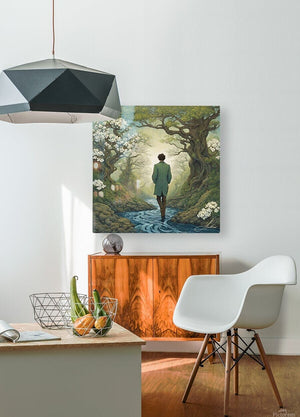 Seeking Light in a Dogwood Forest Objects of Beauty HD Sublimation Metal Print 8x8inches (21x21cm) 