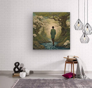 Seeking Light in a Dogwood Forest Objects of Beauty Wood Print 8x8inches (21x21cm) 