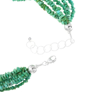 Seven Strand Navajo Bright Green and Blue Turquoise Necklace | Yellowstone Spirit Southwestern Collection Necklaces Objects of Beauty Southwest 