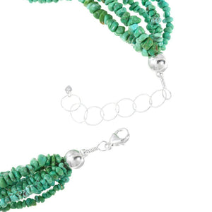 Seven Strand Navajo Bright Green and Blue Turquoise Necklace | Yellowstone Spirit Southwestern Collection Necklaces Objects of Beauty Southwest 